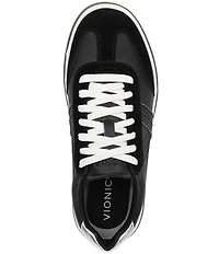 Vionic City Walk Leather and Suede Lace Up Sneakers