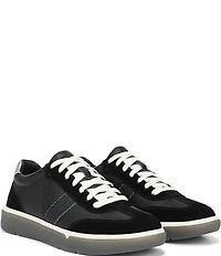 Vionic City Walk Leather and Suede Lace Up Sneakers