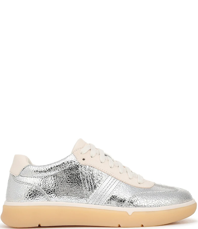 Vionic City Walk Metallic Leather Lace Up Sneakers