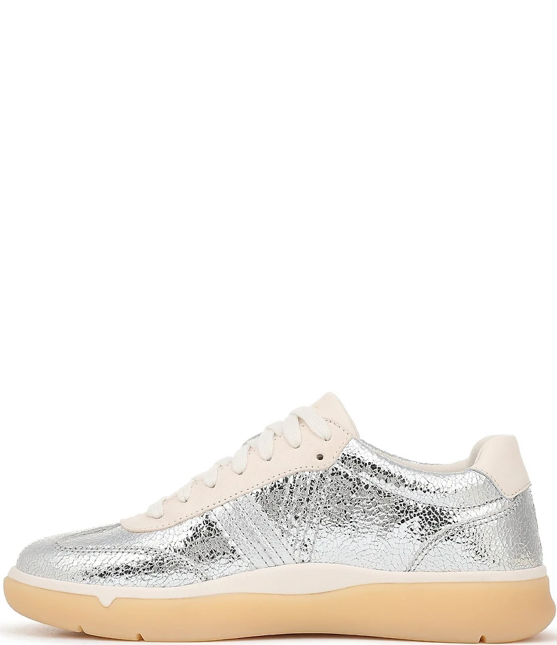 Vionic City Walk Metallic Leather Lace Up Sneakers