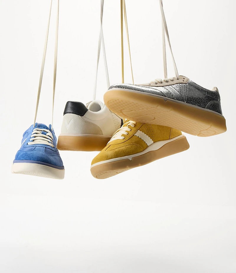 Vionic City Walk Metallic Leather Lace Up Sneakers