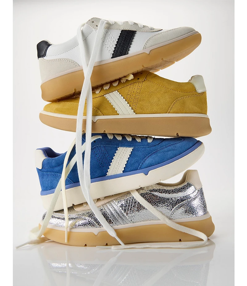 Vionic City Walk Metallic Leather Lace Up Sneakers