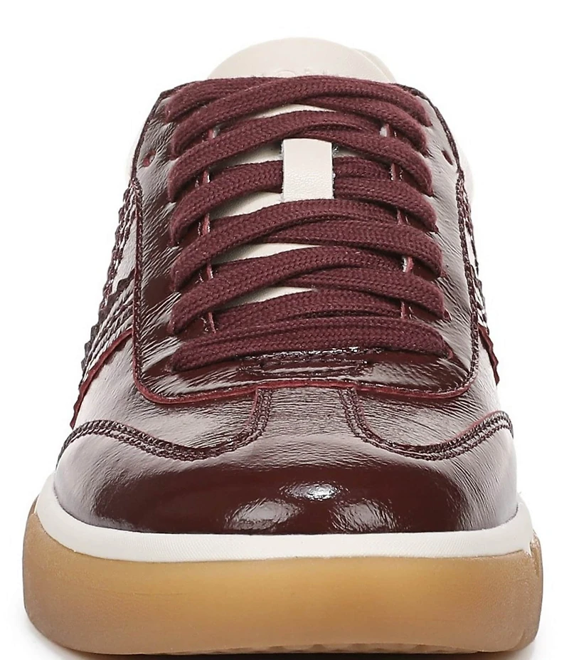 Vionic City Walk Patent Leather Lace Up Sneakers