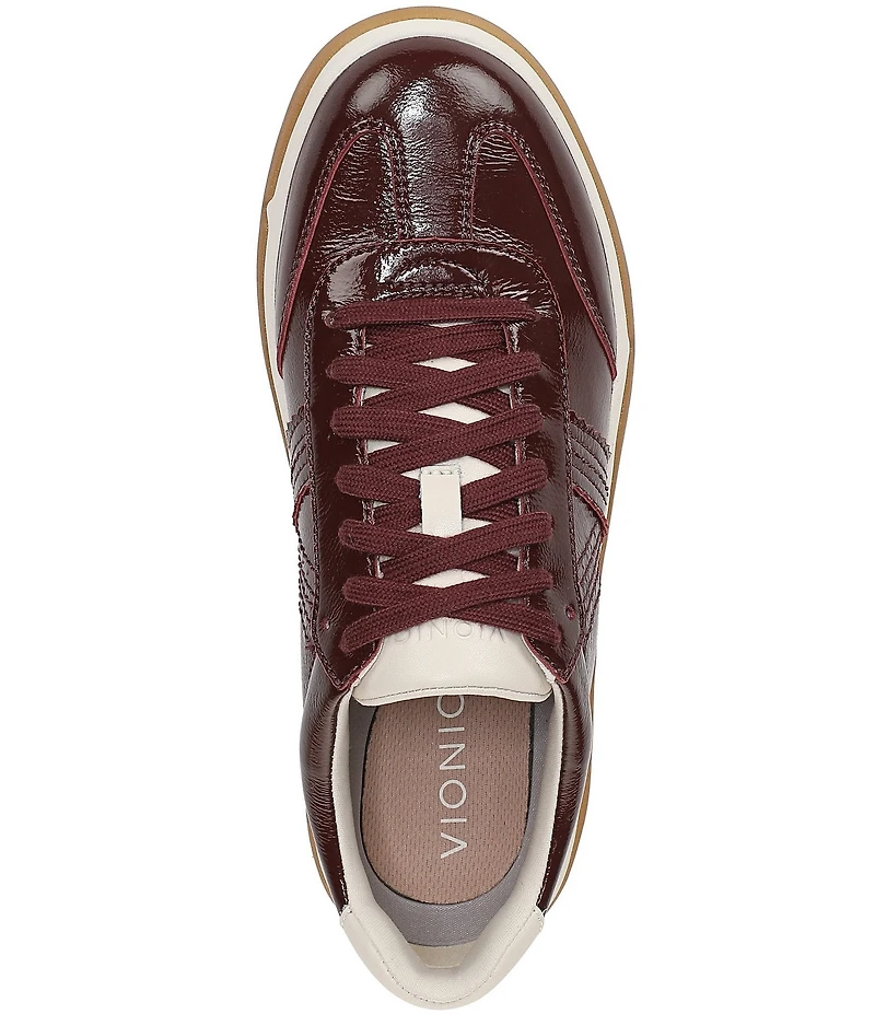 Vionic City Walk Patent Leather Lace Up Sneakers