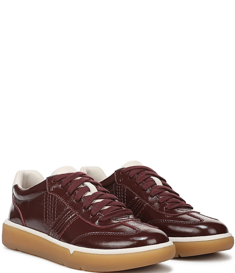 Vionic City Walk Patent Leather Lace Up Sneakers