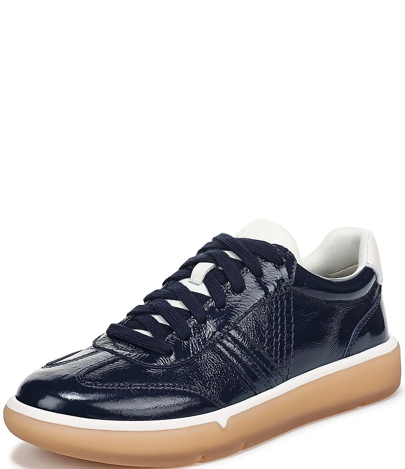 Vionic City Walk Patent Leather Lace Up Sneakers
