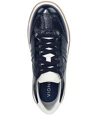 Vionic City Walk Patent Leather Lace Up Sneakers