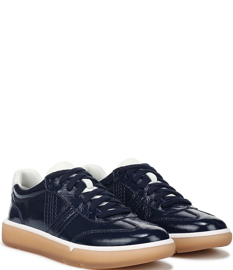 Vionic City Walk Patent Leather Lace Up Sneakers