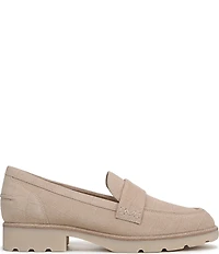 Vionic Cleo Croco Embossed Suede Loafers
