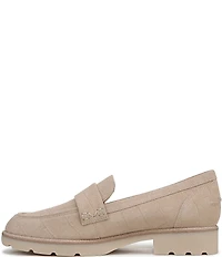 Vionic Cleo Croco Embossed Suede Loafers