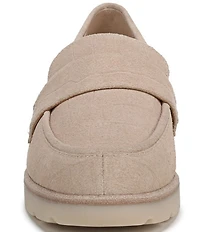 Vionic Cleo Croco Embossed Suede Loafers