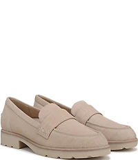 Vionic Cleo Croco Embossed Suede Loafers