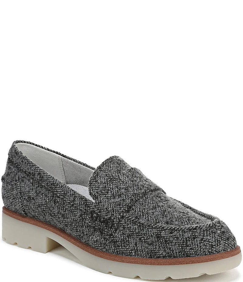 Vionic Cleo Herringbone Pattern Penny Loafers