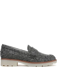 Vionic Cleo Herringbone Pattern Penny Loafers