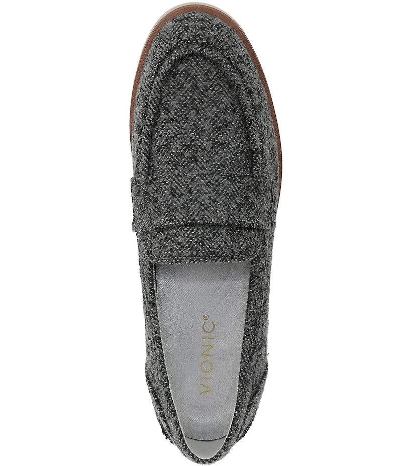Vionic Cleo Herringbone Pattern Penny Loafers