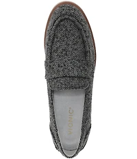 Vionic Cleo Herringbone Pattern Penny Loafers
