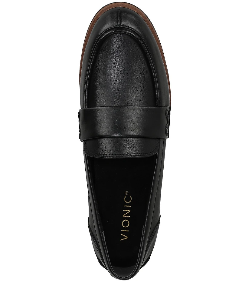 Vionic Cleo Leather Penny Loafers