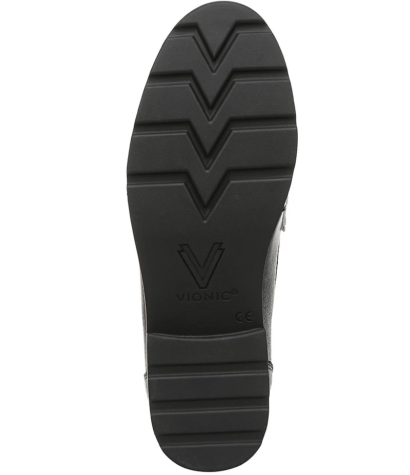 Vionic Cleo Leather Snake Print Leather Loafers