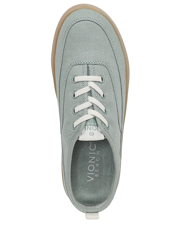 Vionic Cyan Canvas Platform Sneakers