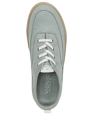 Vionic Cyan Canvas Platform Sneakers