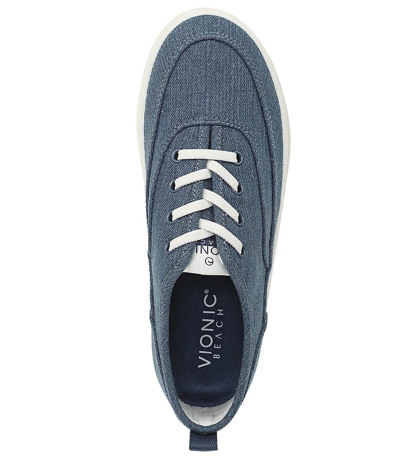 Vionic Cyan Canvas Platform Sneakers
