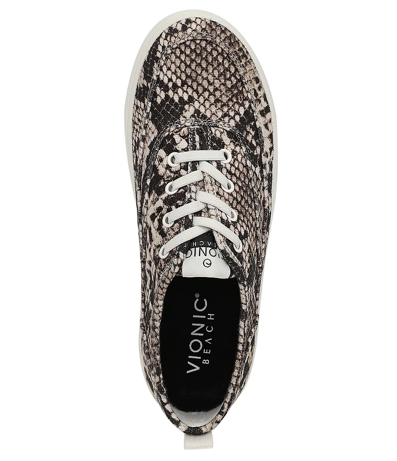 Vionic Cyan Canvas Platform Sneakers