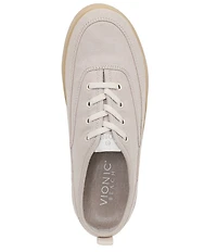 Vionic Cyan Canvas Platform Sneakers