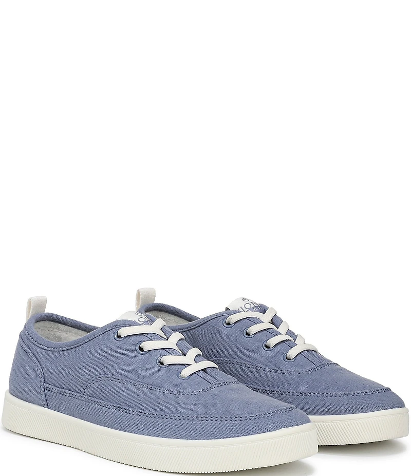 Vionic Cyan Canvas Platform Sneakers