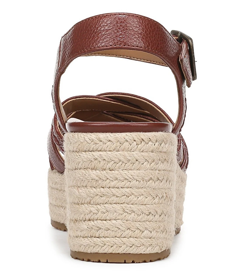 Vionic Dana Vegan Leather Wedge Espadrille Sandals