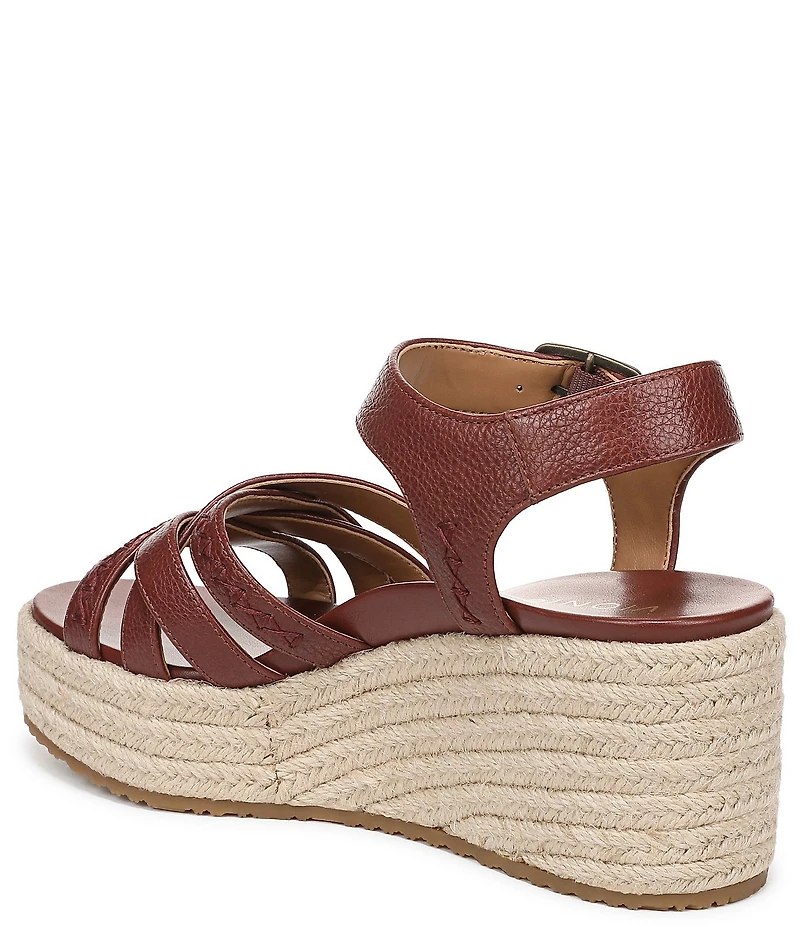 Vionic Dana Vegan Leather Wedge Espadrille Sandals