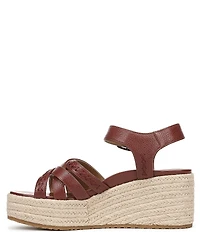 Vionic Dana Vegan Leather Wedge Espadrille Sandals