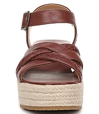 Vionic Dana Vegan Leather Wedge Espadrille Sandals