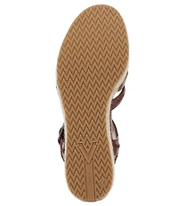 Vionic Dana Vegan Leather Wedge Espadrille Sandals