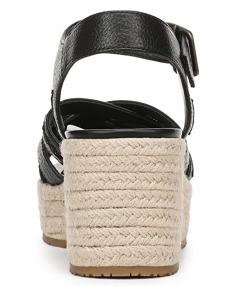 Vionic Dana Vegan Leather Wedge Espadrille Sandals
