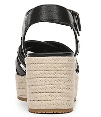 Vionic Dana Vegan Leather Wedge Espadrille Sandals