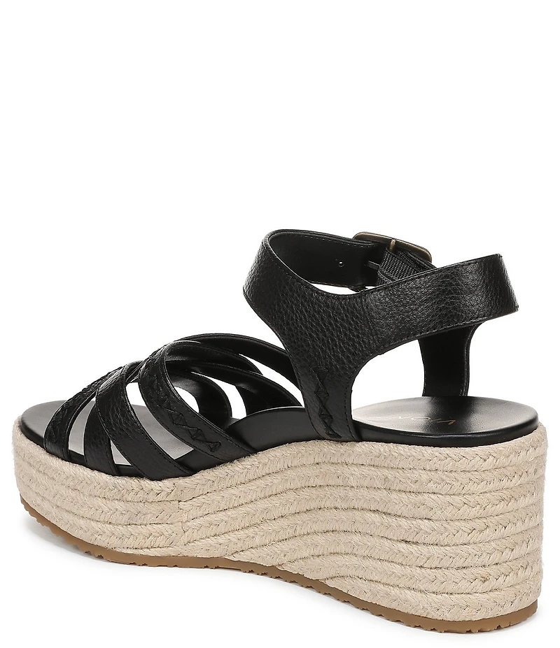 Vionic Dana Vegan Leather Wedge Espadrille Sandals