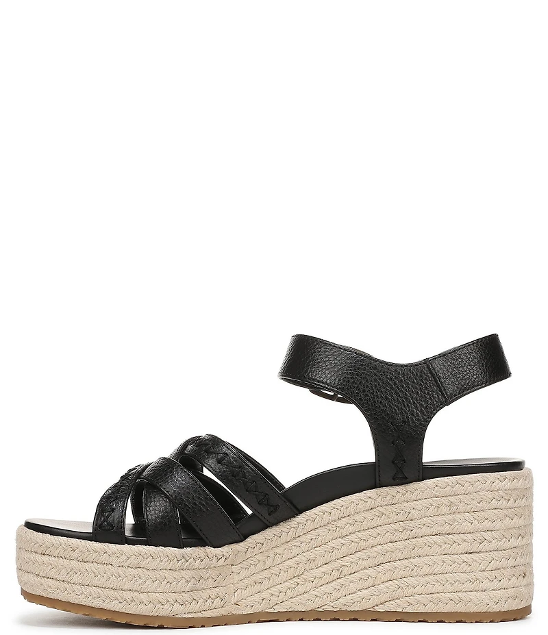 Vionic Dana Vegan Leather Wedge Espadrille Sandals