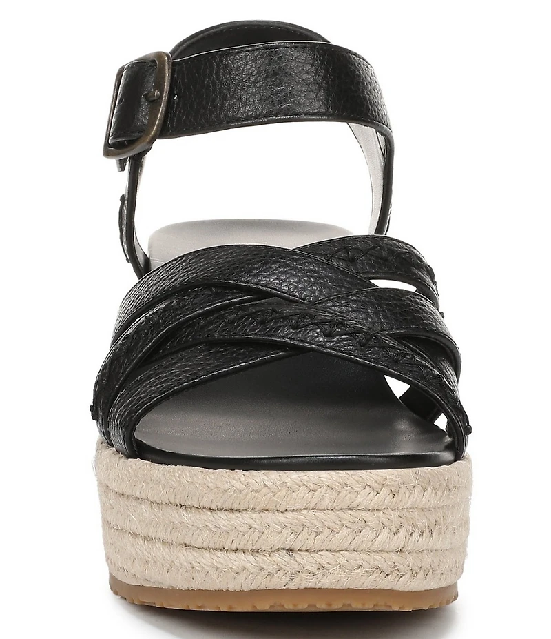 Vionic Dana Vegan Leather Wedge Espadrille Sandals