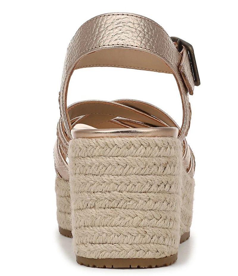 Vionic Dana Vegan Leather Wedge Espadrille Sandals