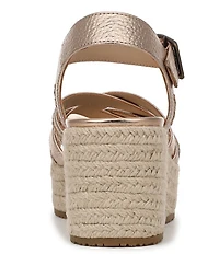 Vionic Dana Vegan Leather Wedge Espadrille Sandals