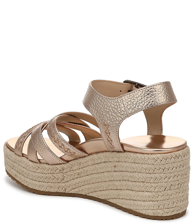 Vionic Dana Vegan Leather Wedge Espadrille Sandals