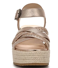 Vionic Dana Vegan Leather Wedge Espadrille Sandals
