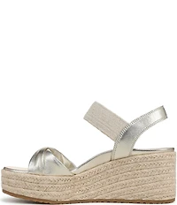 Vionic Darla Leather Wedge Espadrille Sandals