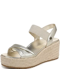 Vionic Darla Leather Wedge Espadrille Sandals