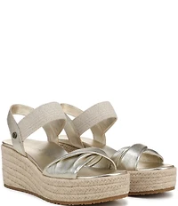 Vionic Darla Leather Wedge Espadrille Sandals