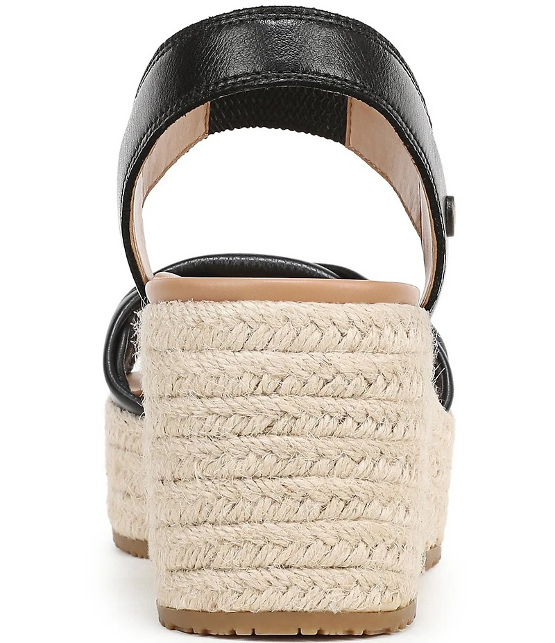 Vionic Darla Leather Wedge Espadrille Sandals