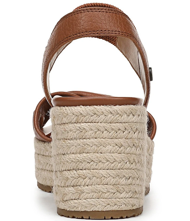 Vionic Darla Leather Wedge Espadrille Sandals