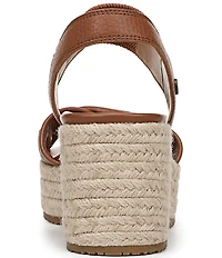 Vionic Darla Leather Wedge Espadrille Sandals