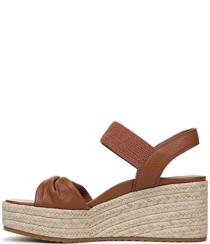Vionic Darla Leather Wedge Espadrille Sandals