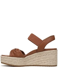 Vionic Darla Leather Wedge Espadrille Sandals